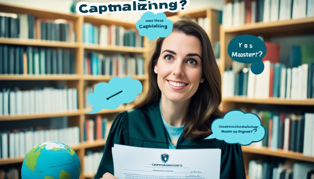 should i capitalize master's degree